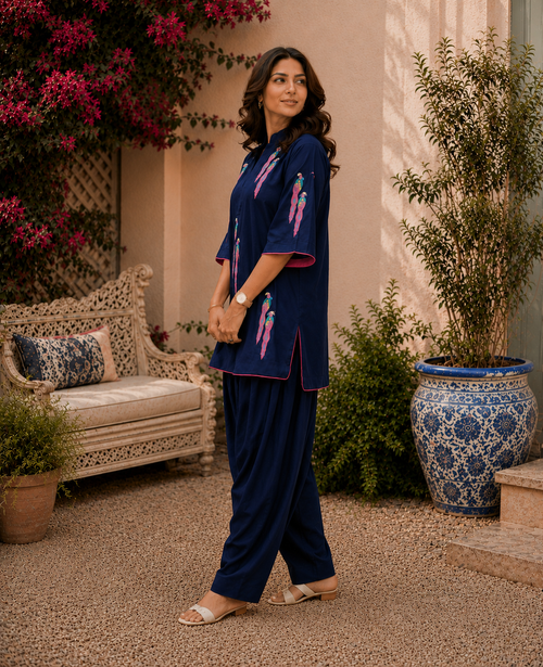 Beaded Parrot Co-ord Set