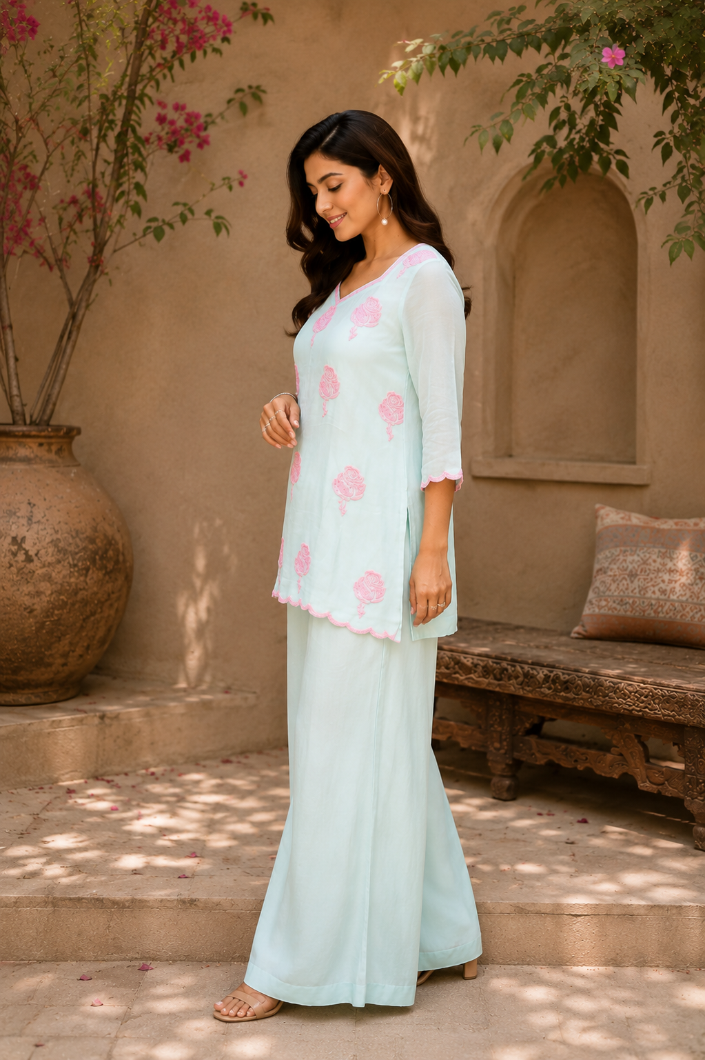 Rosebud Embroidered Co-Ord Set