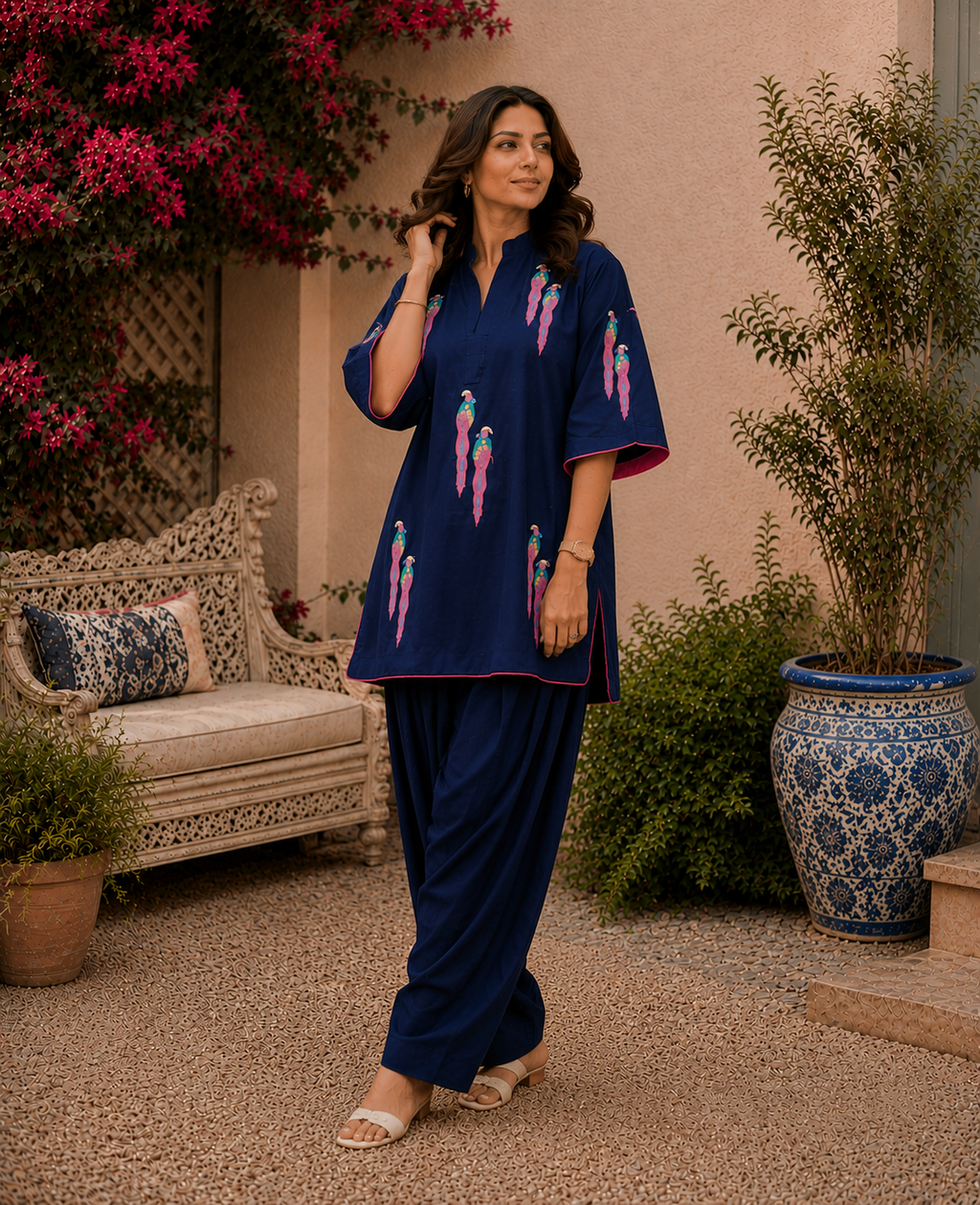 Beaded Parrot Co-ord Set