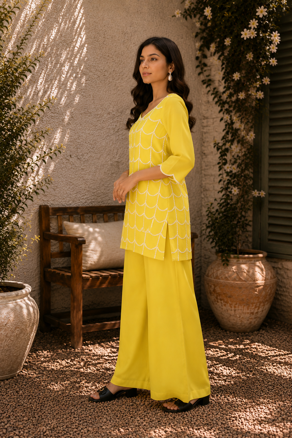 Scalloped Pearl Co-Ord Set