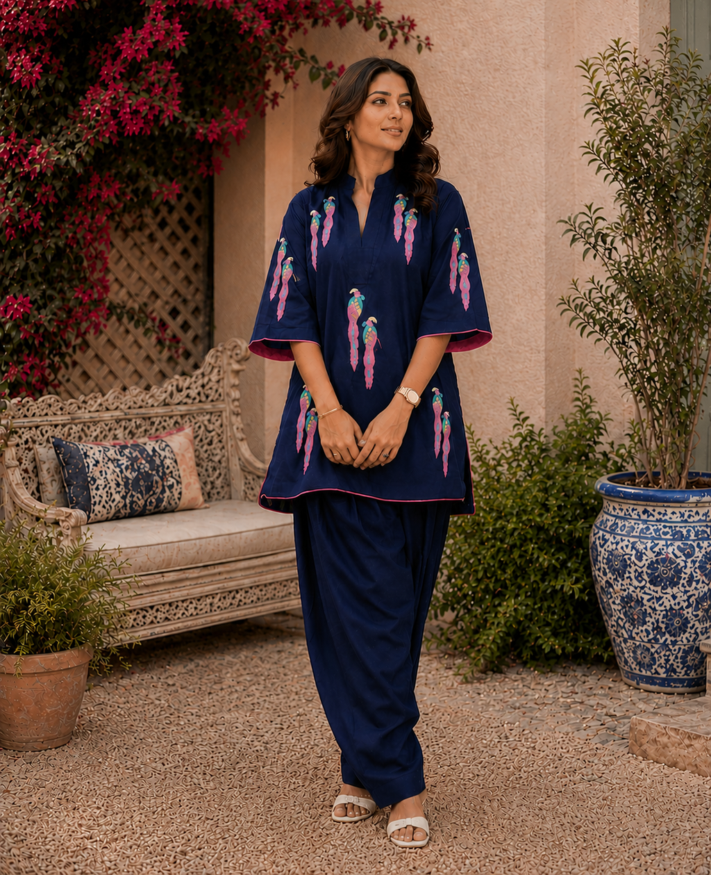 Beaded Parrot Co-ord Set