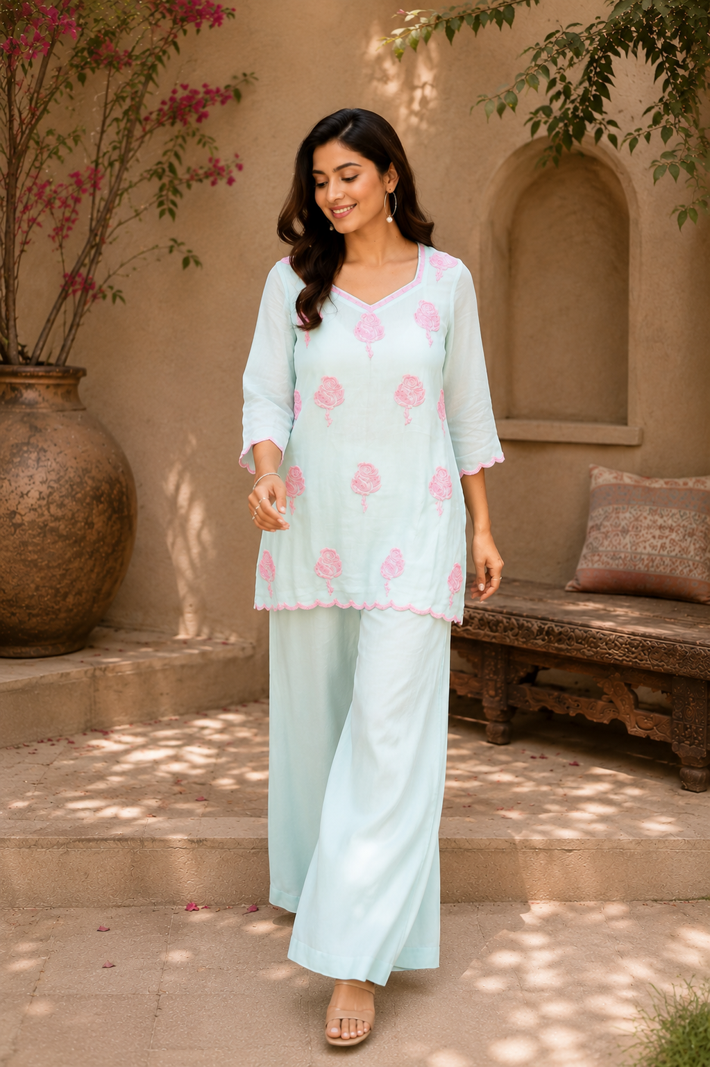 Rosebud Embroidered Co-Ord Set