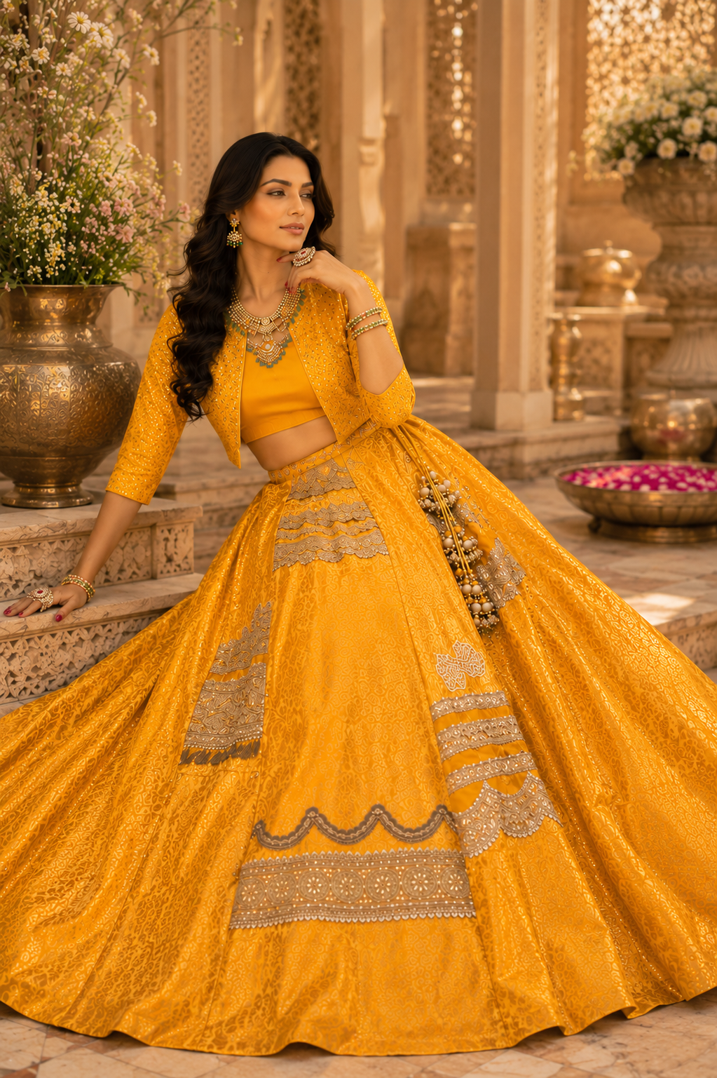 Regal Embroidered Lehenga Set