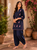 Reindeer Embroidered Co-Ord Set