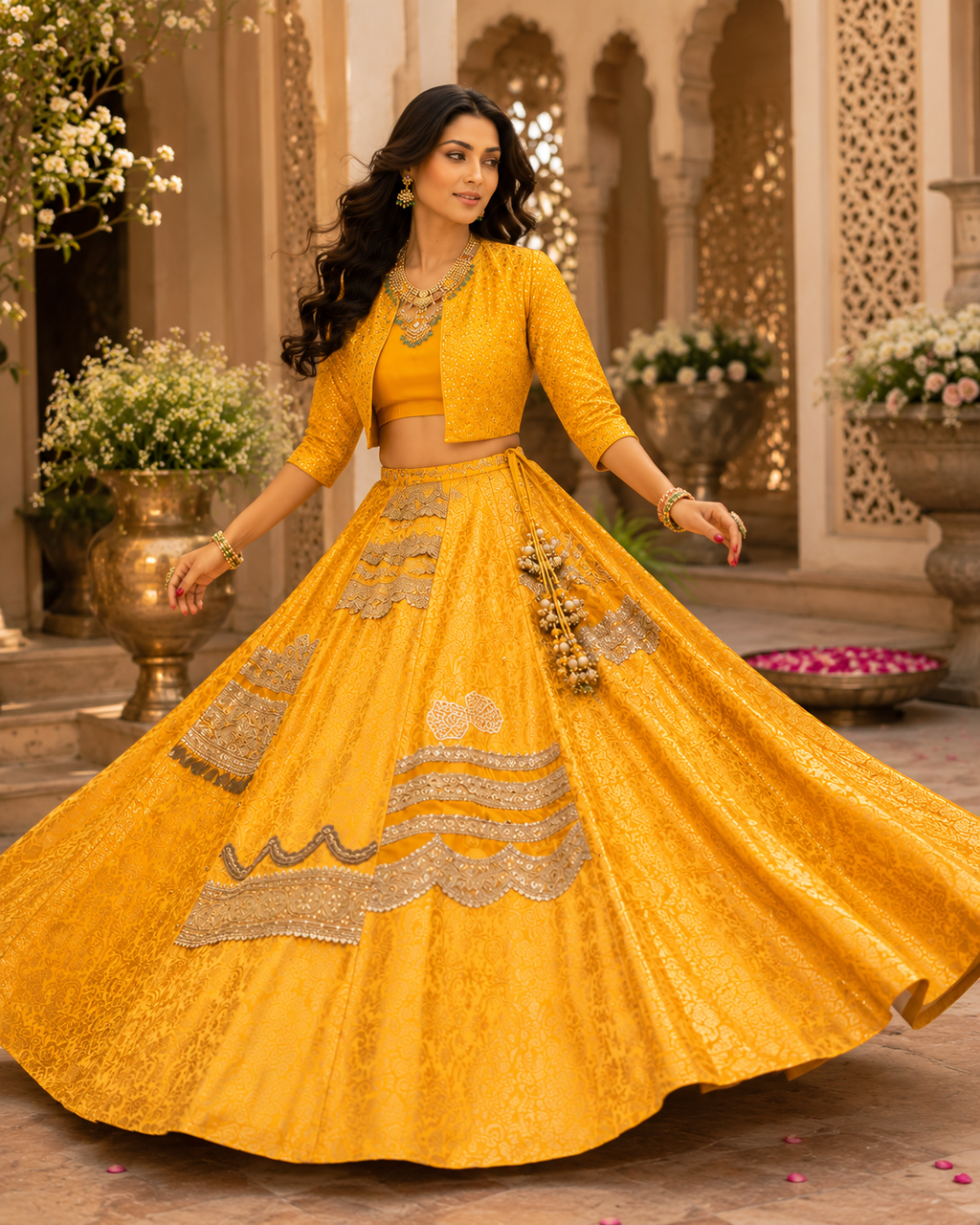 Regal Embroidered Lehenga Set