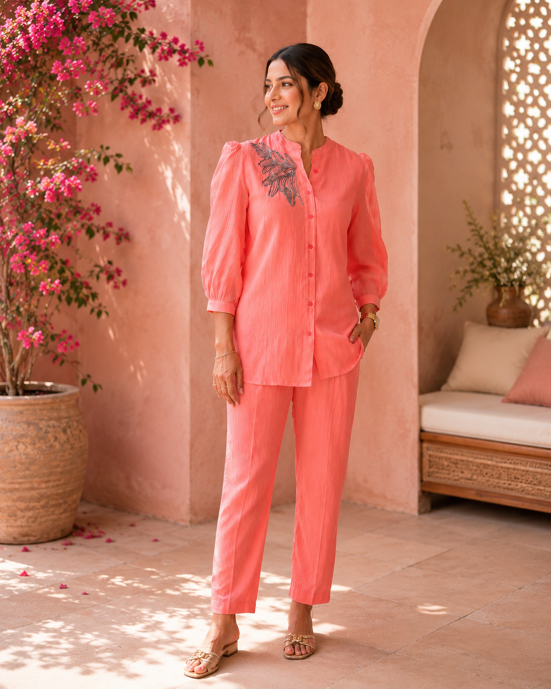 Contemporary Embroidered Co-Ord Set