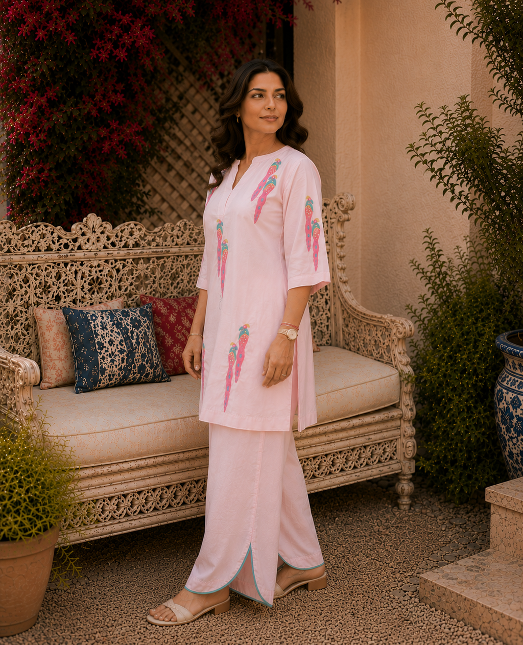Beaded Parrot Co-ord Set