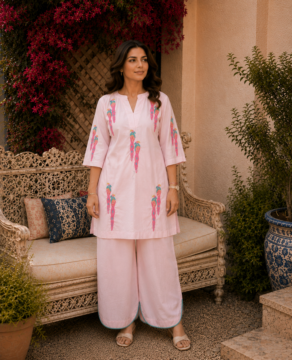 Beaded Parrot Co-ord Set