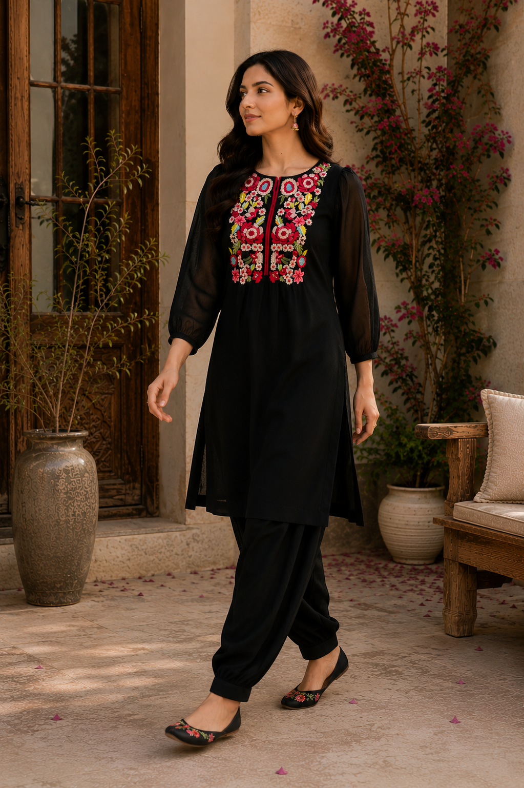 Bloom Embroidered Kurta Set