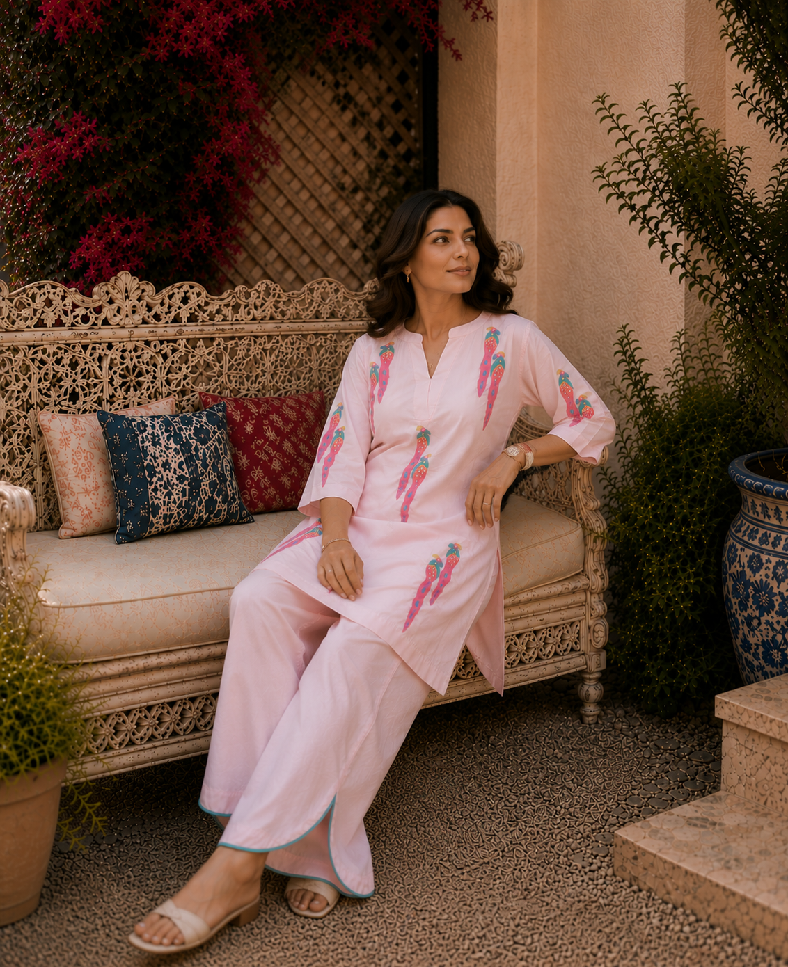 Beaded Parrot Co-ord Set